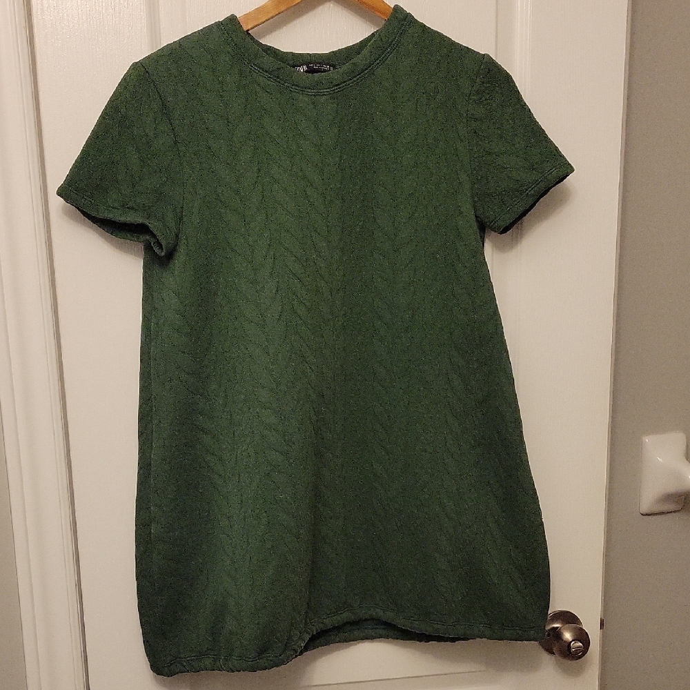 Zara Forest Green Knit Top